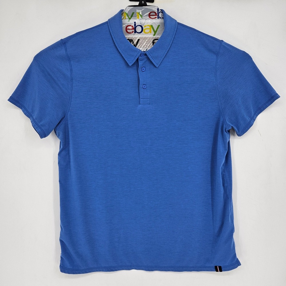 Fourlaps Polo Shirt Mens Extra Large Short Sleeve Performance Blue Athletic‎